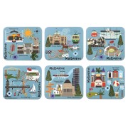 Coaster | Land Down Under | Melbourne | Set of 6